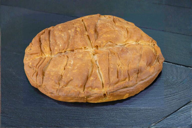 4 PACK ROUND LENT LEEK PIE 1kg (5/box) - Hellenic Imports