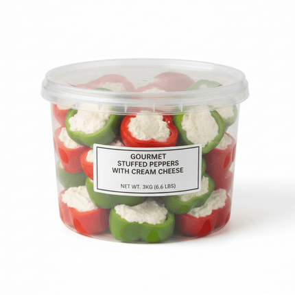 Peppers stuffed with creamy cheese 3kg - Hellenic Imports