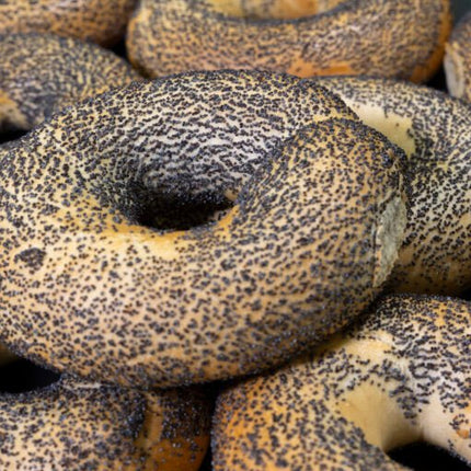 POPPY SEED SANDWICH BUN ROUND 120G (26PCS/BOX) - Hellenic Imports