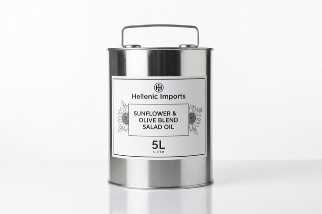 Salad Oil 80% Sunflower + 20% Olive oil 5L - Hellenic Imports